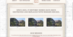 A screenshot of the Save Hillcrest! Home Page